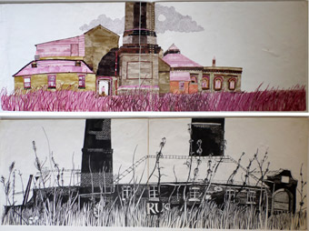 Cambridge pumping house 1977<br />Stoke on Trent Drawing 1969