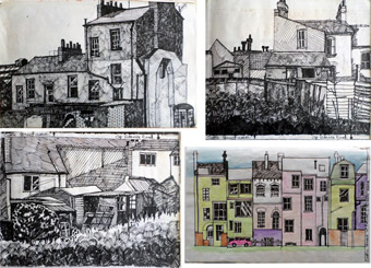 Foundation year drawings around Cambridge