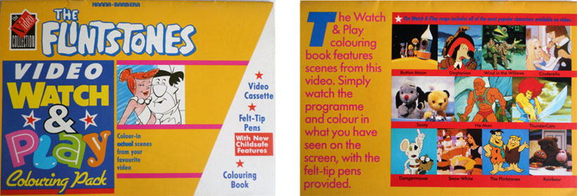 The cover and back cover of the colouring books, showing all the series, so the public could start collecting! Each of the 12 colouring books needed 12 drawings to colour in. These drawing were provided by a friend of mine, Al Black. Al was a talented voice over artist, who also was a talented artist.