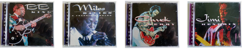 BB King, Miles Davis, Chuck Berry, Jimi Hendrix.