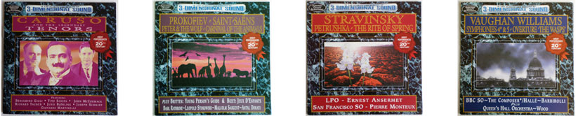 These old records were remastered through the process called 3-Dimensional Sound, developed by Richard Brodie of Brodie Sound Inc.
