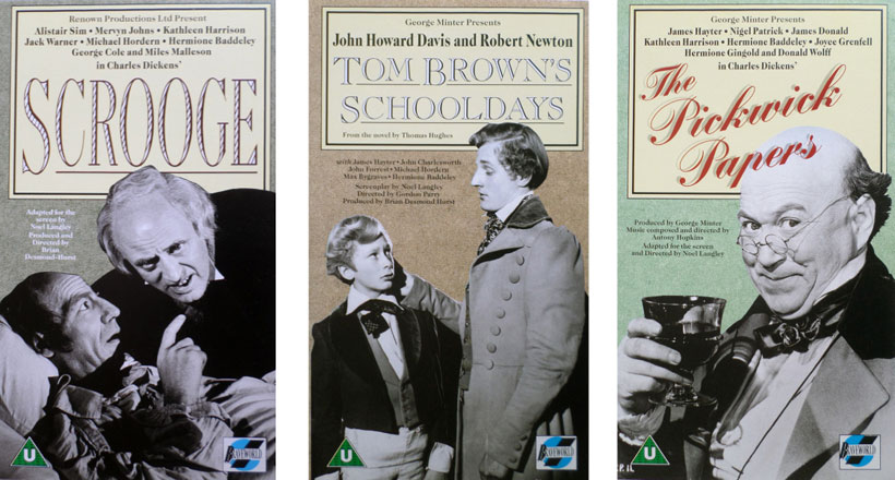 Scrooge, Tom Brown’s Schooldays, The Pickwick Papers.