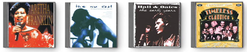 Aretha Franklin. Unused visual The Nu Cool. Hall and Oates. Timeless Classics, from Avid.