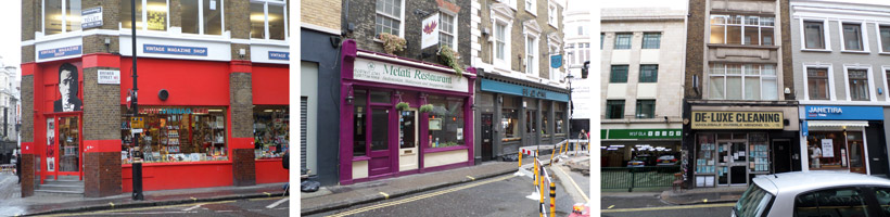 30 Brewer Street, Soho, London. My office was above the dry cleaners in Brewer Street, for many years 1991- 2006.