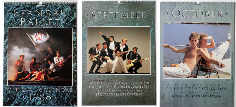 Spandau Ballet calendar 1986