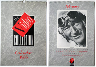The Video Collection calendar 1986