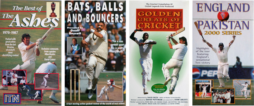 The Best of The Ashes - The Video Collection, Bats, Balls and Bouncers - Telstar, The Golden Age of Cricket - Beckmann Visual Publishing, England v Pakistan 2000 Series - Lace International.