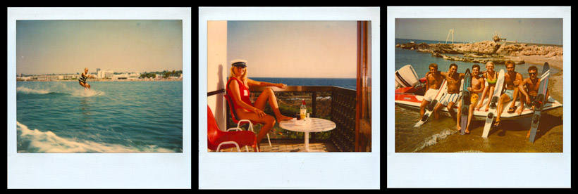 My first holiday in ages, Antalya, Turkey,1987. I taught Nickie to waterski, and on our last day, I skied with 4 others, all of us mono, from 1 boat!