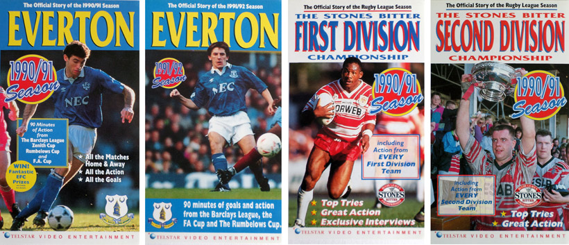 Everton Football Club - Official Review videos, and The Stones Bitter First Division and Second Division Championship Review videos.