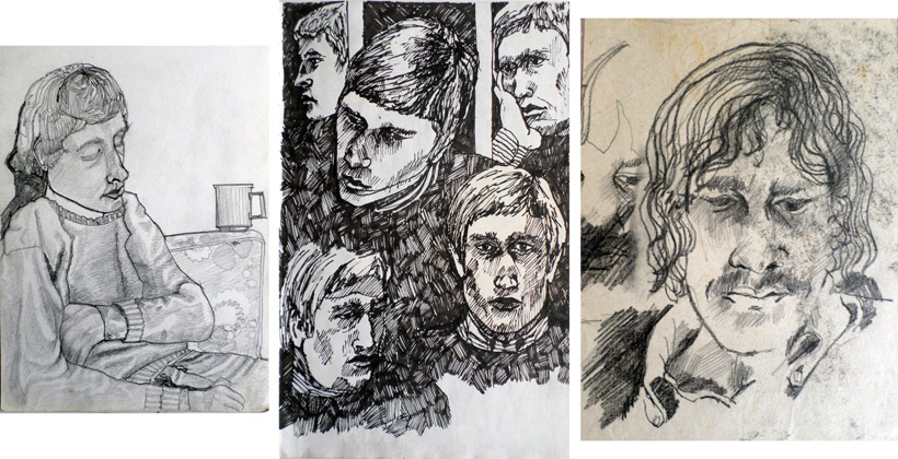 Studies of Chris Scott, a friend of mine at Oakington