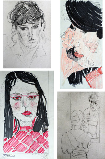 More drawings of Elizabeth Campbell